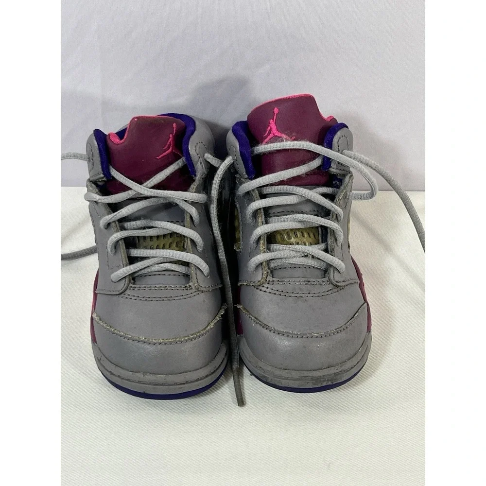 Air Jordan 5 Retro 23 Cement Grey/Pink Flash‎ Toddler Sz 7c 2013
